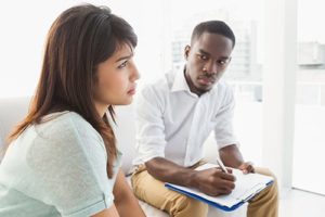 woman entering heroin addiction treatment